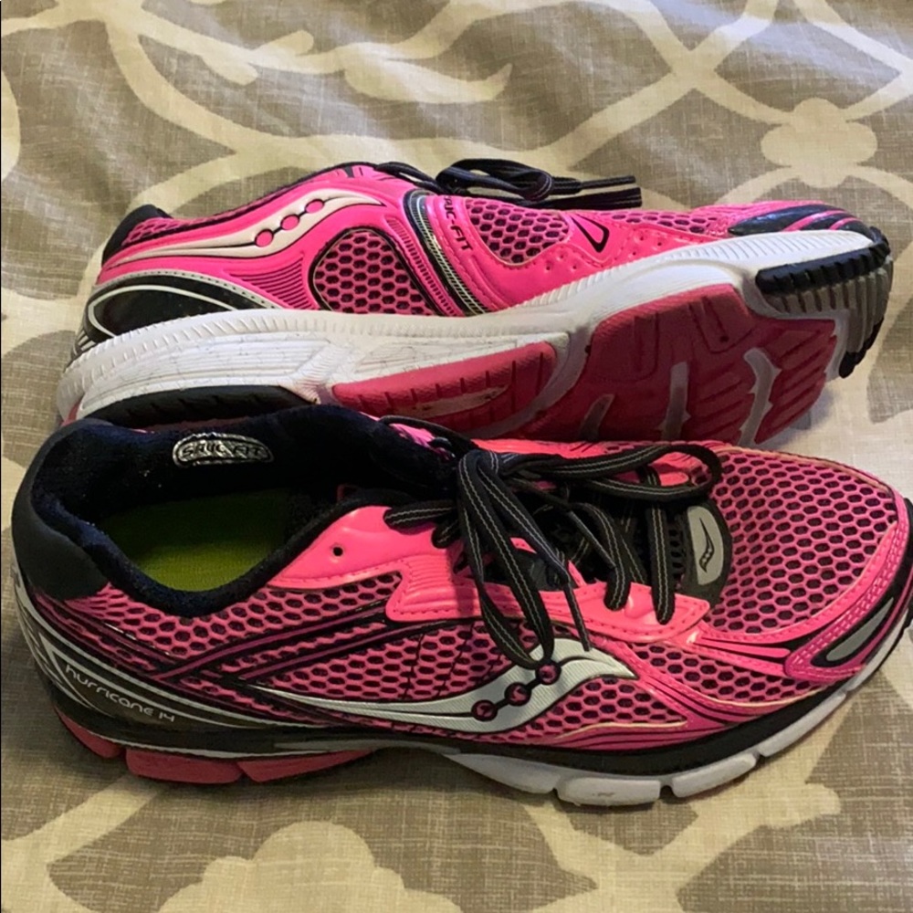 Saucony Pink and Black Women's Athletic Running Shoes